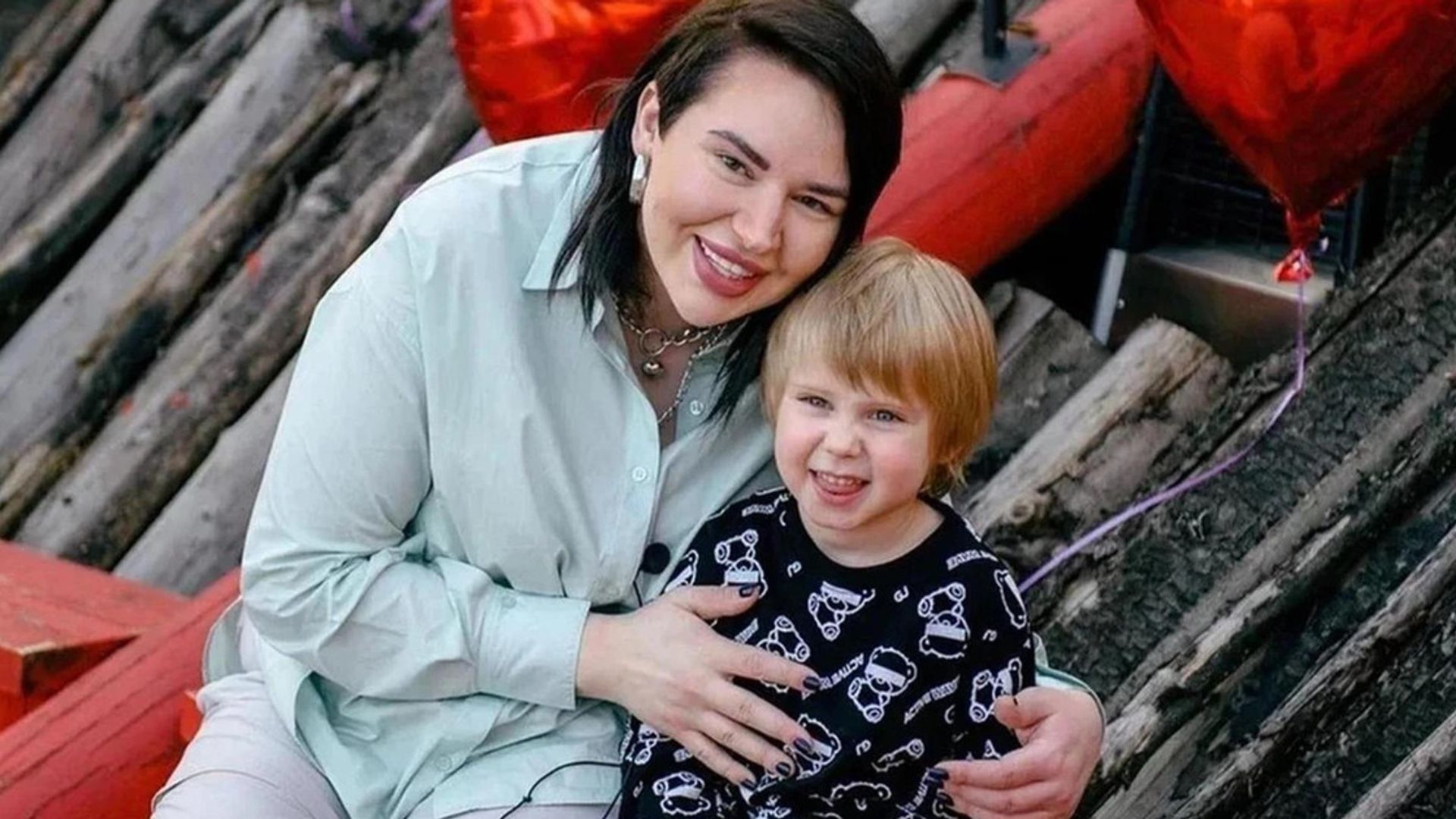 Саша Черно с сыном