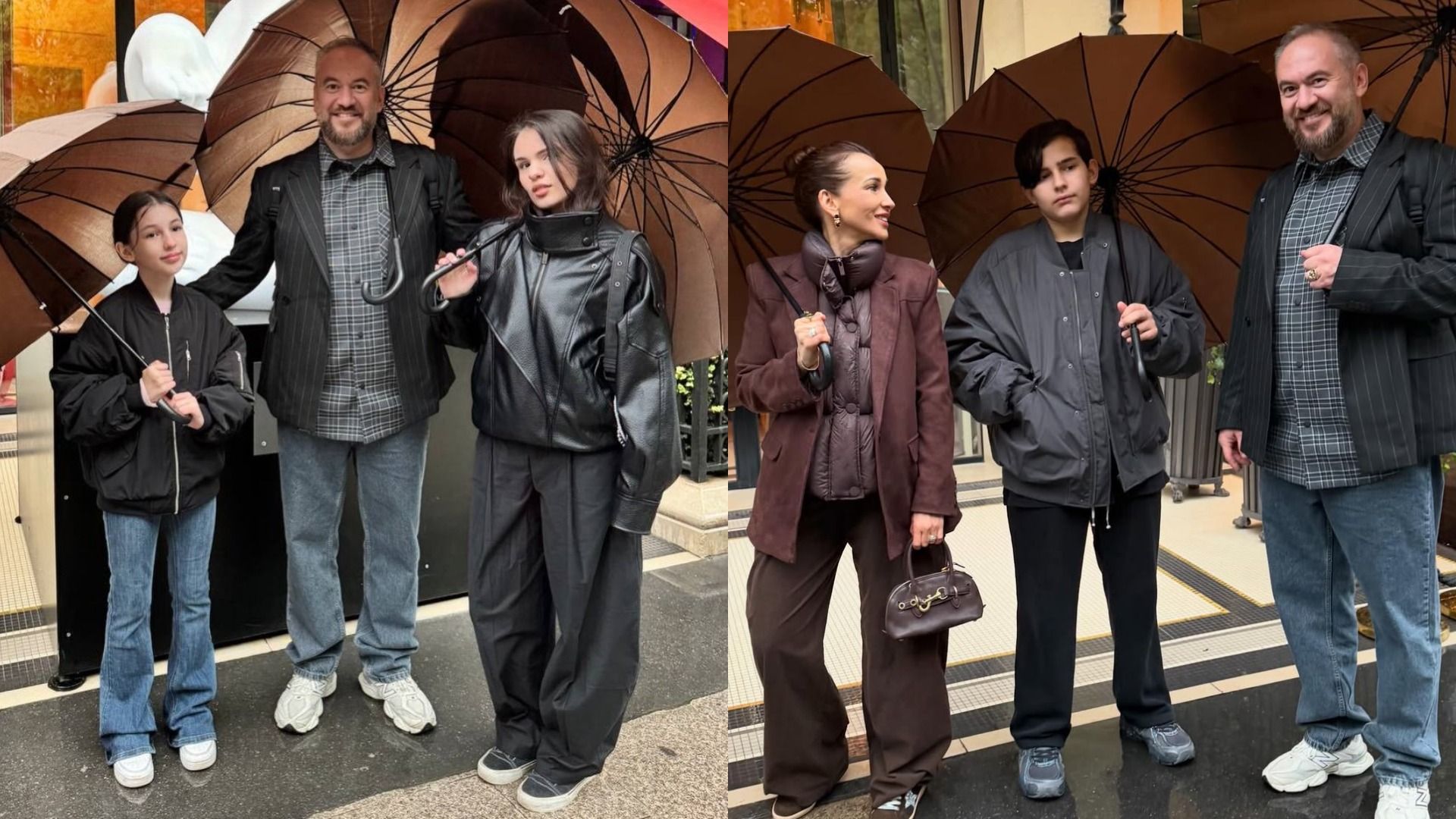 Продюсер Александр Златопольский и актриса Анфиса Чехова с детьми