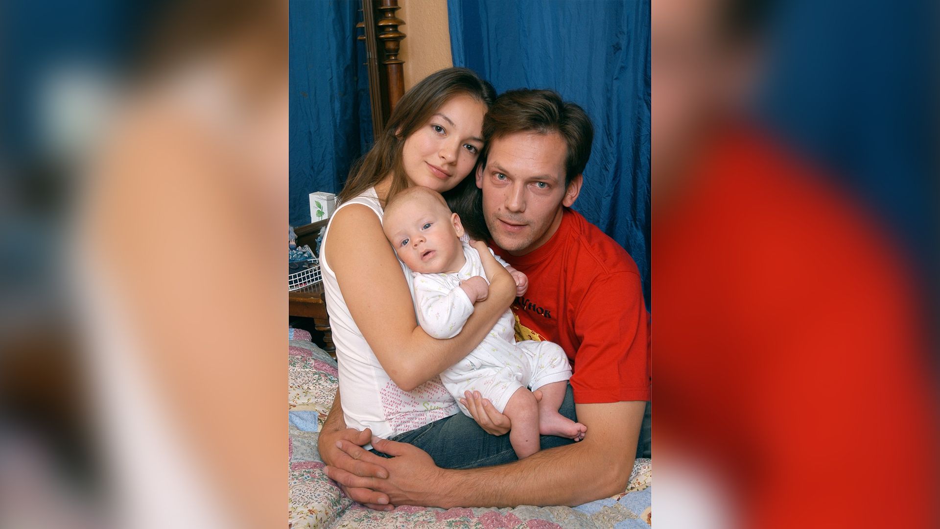 Актёры Дмитрий Щербина и Ольга Павловец с сыном Прохором