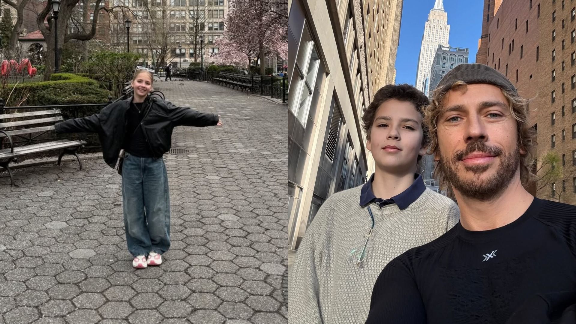 Юморист Максим Галкин с дочерью Лизой и сыном Гарри