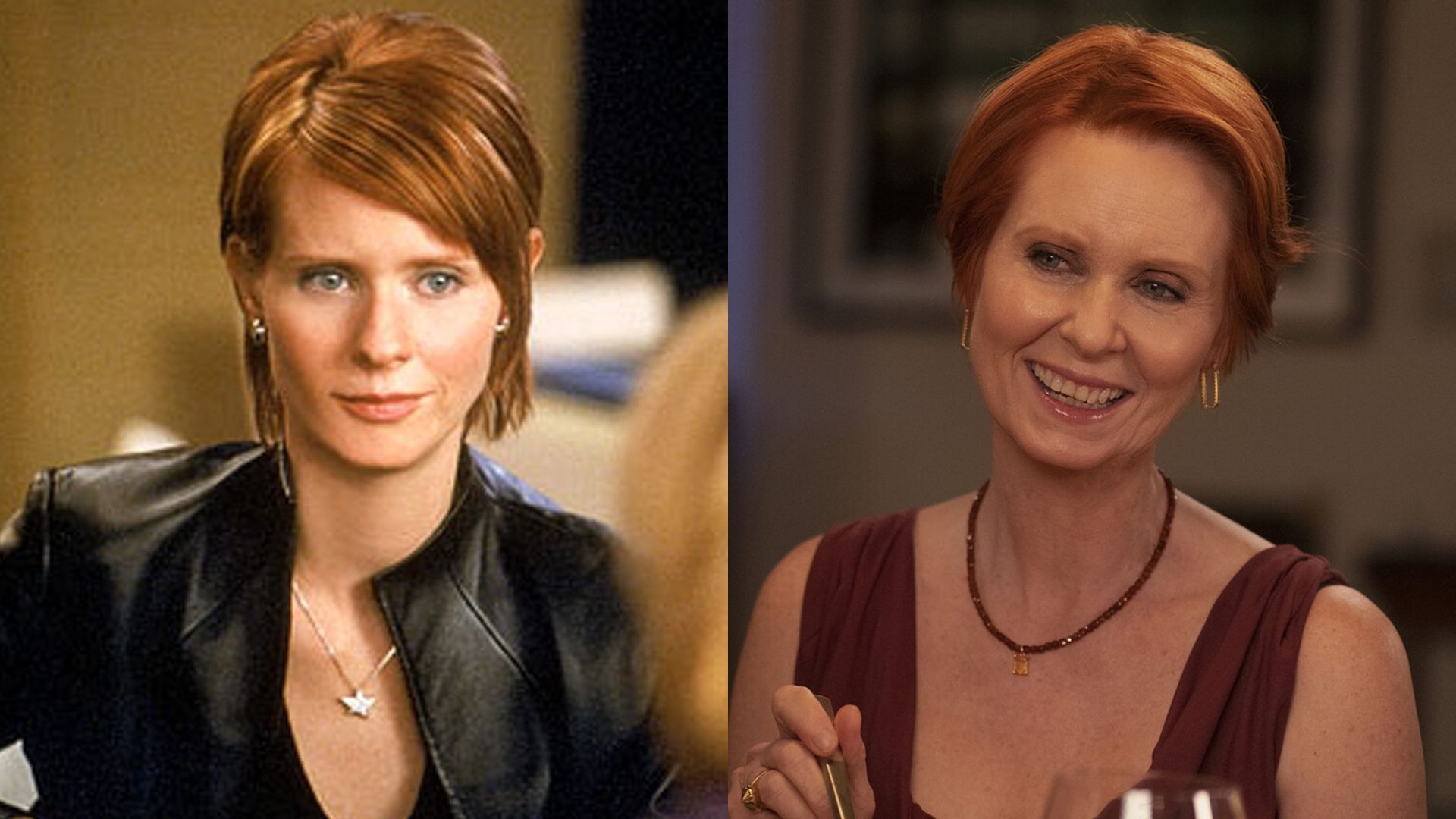 Синтия Никсон в молодости и сейчас