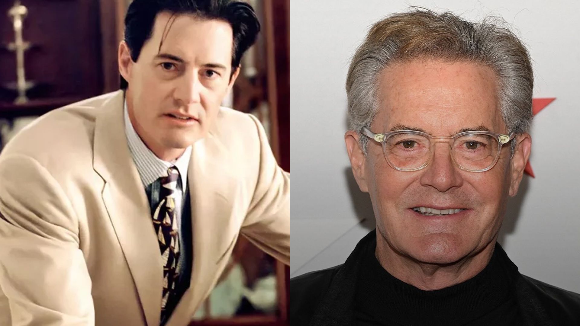 Кайл Маклахлен в молодости и сейчас