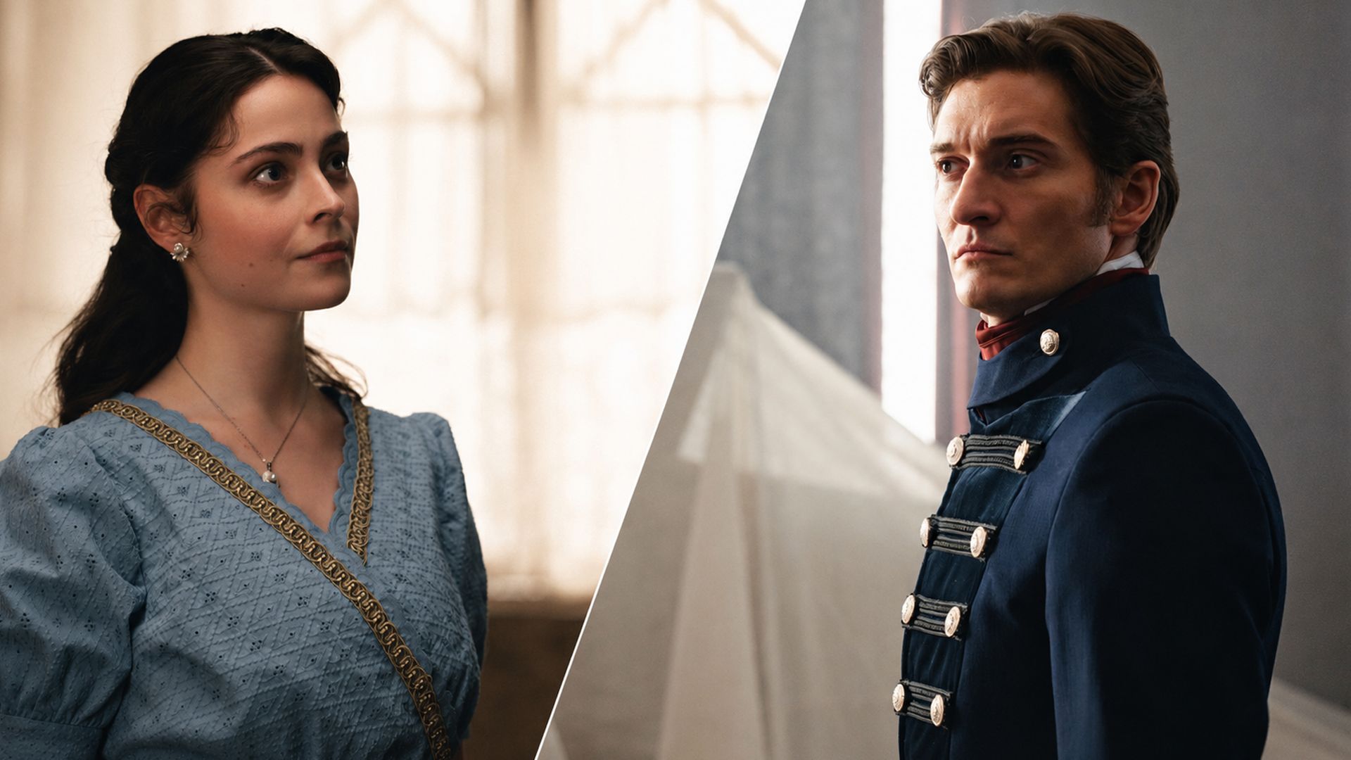 Милана Бру и Матвей Лыков в сериале "История моей служанки"