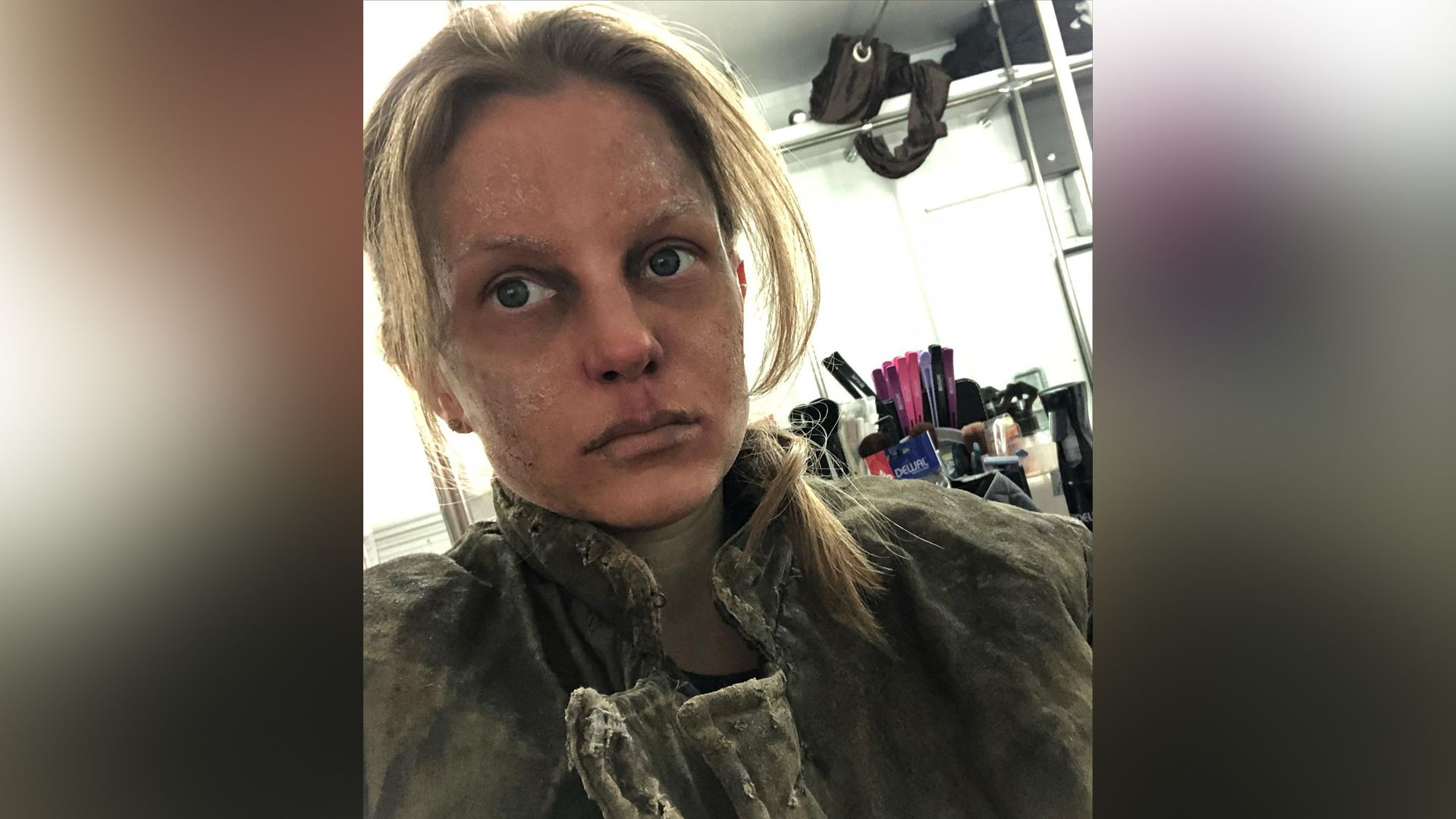 Полина Филоненко на съёмках фильма "Блокадный дневник"