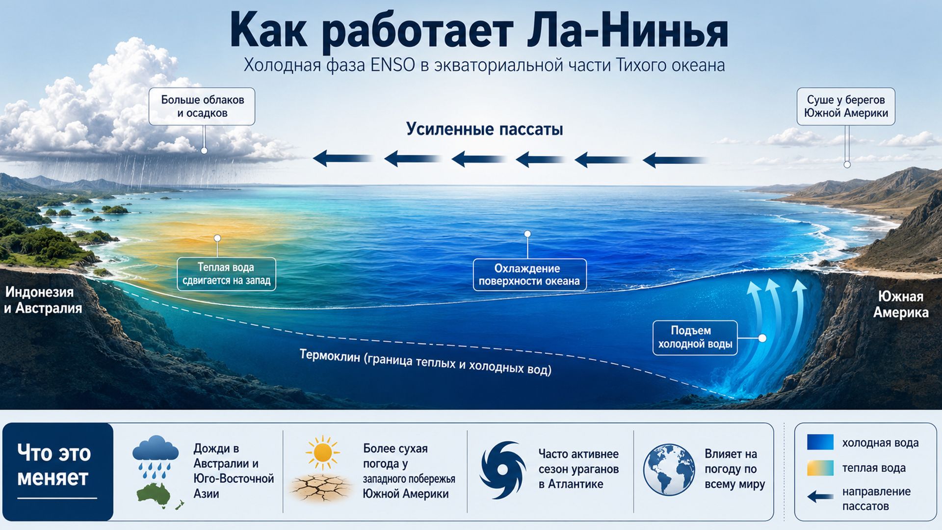 Как образуется Ла-Нинья