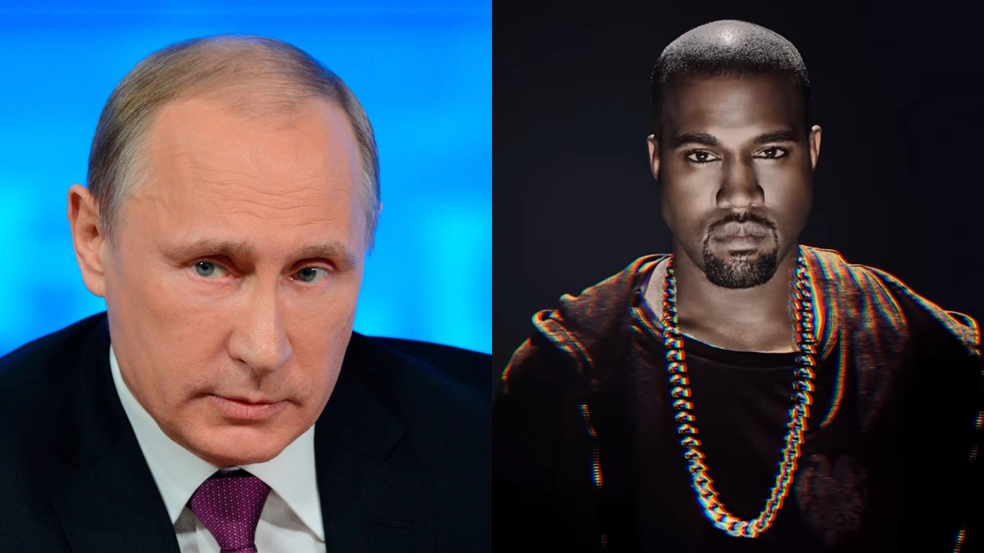 Президент России Владимир Путин и рэпер Канье Уэст