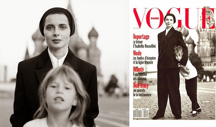 Изабелла Росселини с дочкой (1990)