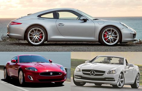 Лучший спорткар: Porsche 911, Jaguar XKR, Mercedes-Benz SLK