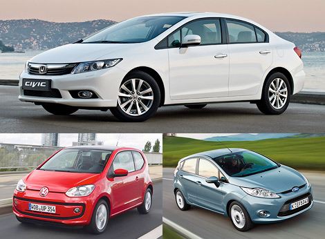 Лучшая экономичная машина: Honda Civic, VW up, Ford Fiesta