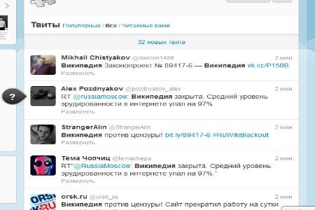 «Twitter пестрит сообщениями о забастовке Википедии»