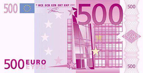 Новая купюра в 500 евро обойдется вам минимум в 21900 руб Новая купюра в 500 евро обойдется вам минимум в 21900 руб