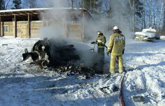 В Омской области разбился частный вертолет Ми-2