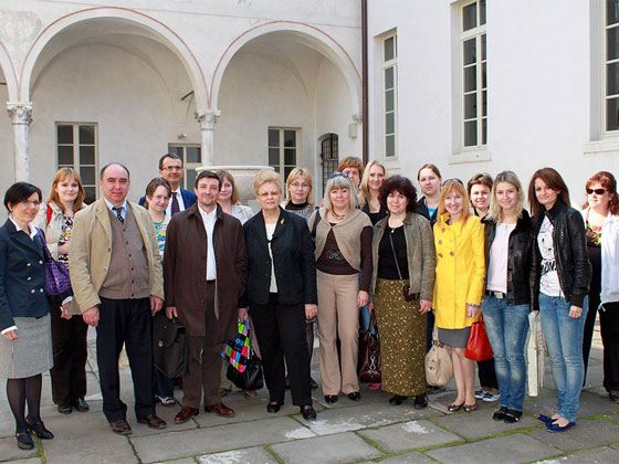 Всего в итальянской делегации было 16 человек Всего в итальянской делегации было 16 человек