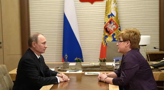 Рабочая встреча Владимира Путина и Натальи Ждановой Рабочая встреча Владимира Путина и Натальи Ждановой