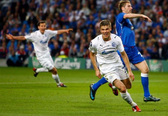 2008 год: Игорь Денисов забил гол «Glasgow Rangers» на УЕФА 2008 год: Игорь Денисов забил гол «Glasgow Rangers» на УЕФА